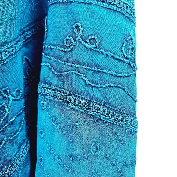 Vintage Advance Apparels Tie Dye Sear Sucker Sleeveless Assymetrical Dress, NWT - Picture 4 of 9